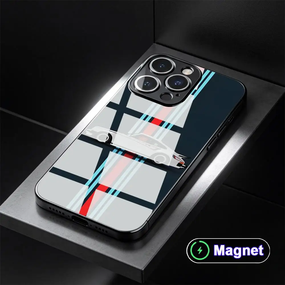 Модный чехол для телефона M-Martinis Glass Magnet для iPhone 17 16 15 14 13 12 11 Air Pro Max Plus Mini, цветной (art.: 3920db0158732) - 3920db0158732