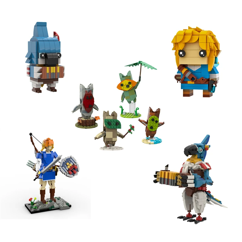 

Champions Revali Link Figures Building Blocks Set For Zeldaed Centaur Kass The Master Sword Breath of the Wild Bricks Toy