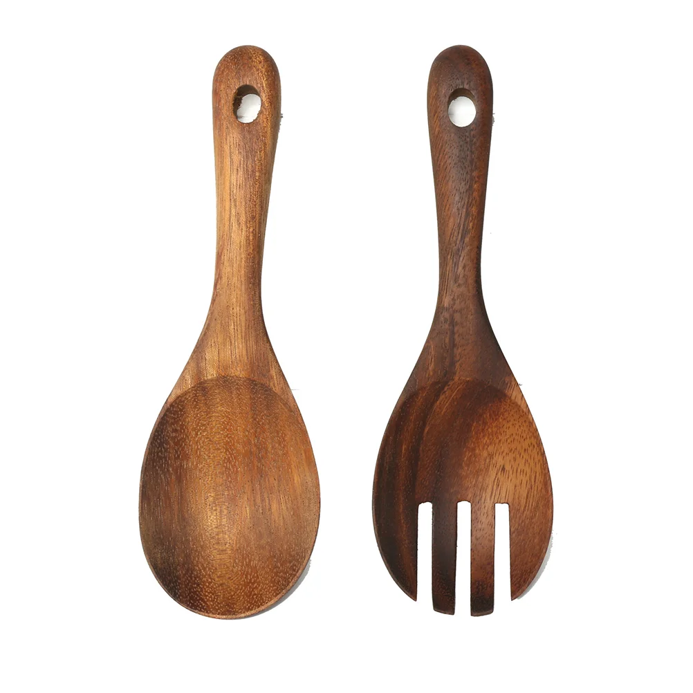 

Cookware Salad Serving Fork Spoon Cooking Fork Spoon Acacia Utensils Wooden Salad Sporks
