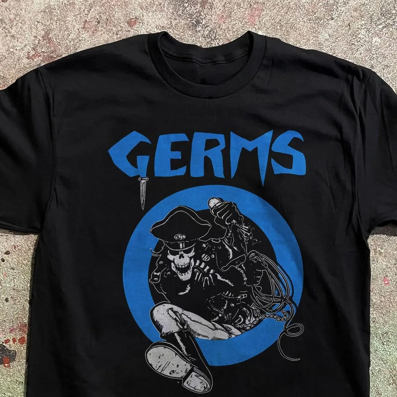 Фото Футболка The Germs Punk Rock Band, винтажная, в стиле Darby Crash, с эффектом потертости, уличная одежда унисекс, дизайнерская одежда с графическим принтом, стильная №1