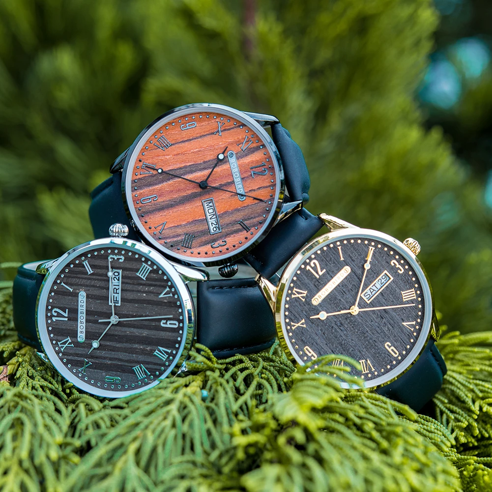 Мужские камуфляжные часы BOBOBIRD водонепроницаемые кварцевые наручные для мужчин с