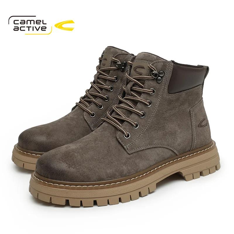 Мужские ботильоны с круглым носком Camel Active черные повседневные ботинки из