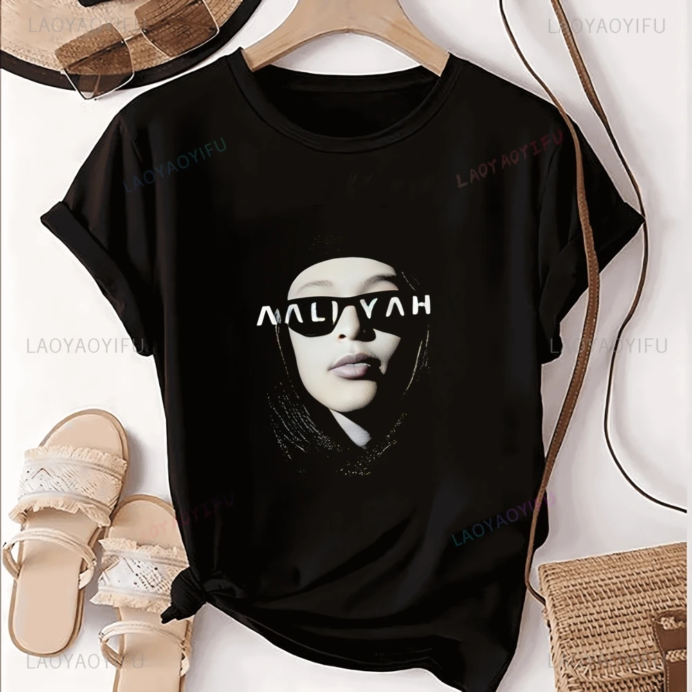 Футболка Laoyaoyifu с принтом AALIYAH