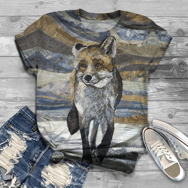 Футболка женская оверсайз с коротким рукавом пикантный топ 3D принтом собак и