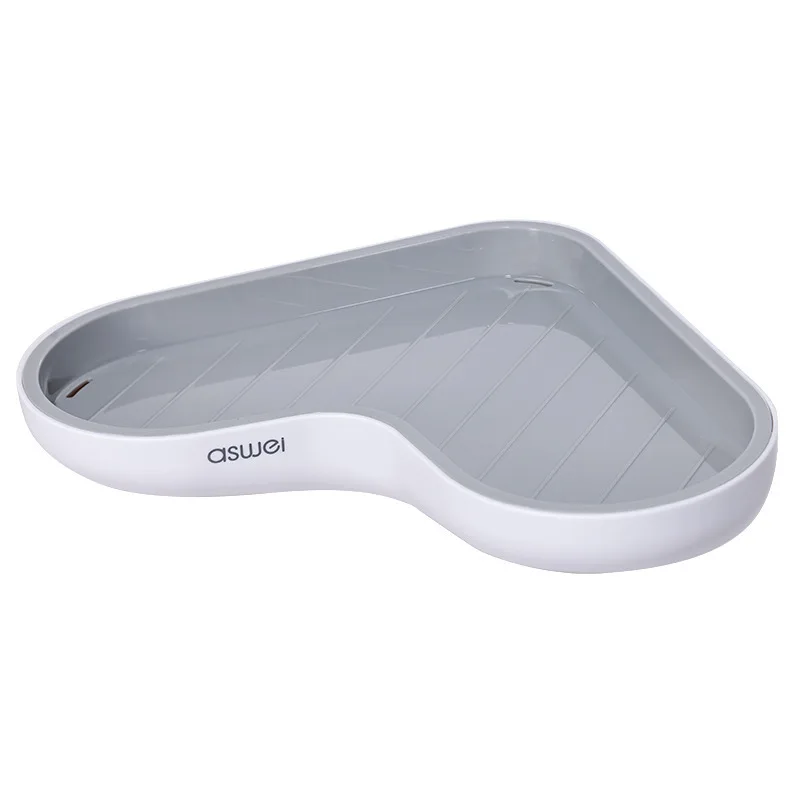 Настенный стеллаж для ванной комнаты без отверстий треугольная стеллажная полка