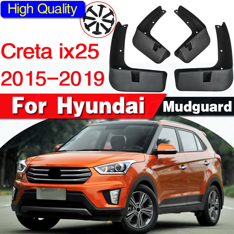 

Front Rear Molded Car Mud Flaps For Hyundai Creta ix25 2015 2016 2017 2018 2019 Mudflaps Splash Guards Mud Flap Mudguards Fender