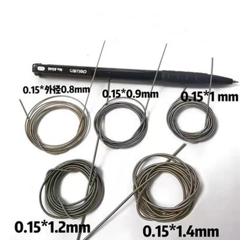 

1 пружина из нержавеющей стали с тонкой проволокой диаметром 0,15 мм и длиной 1000 мм