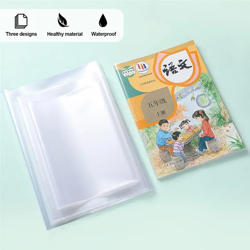 

5Pcs/set Transparent Book Covers Notebook Cover Safe Easy To Install Waterproof Slipcases Student Reusable Holy bible children