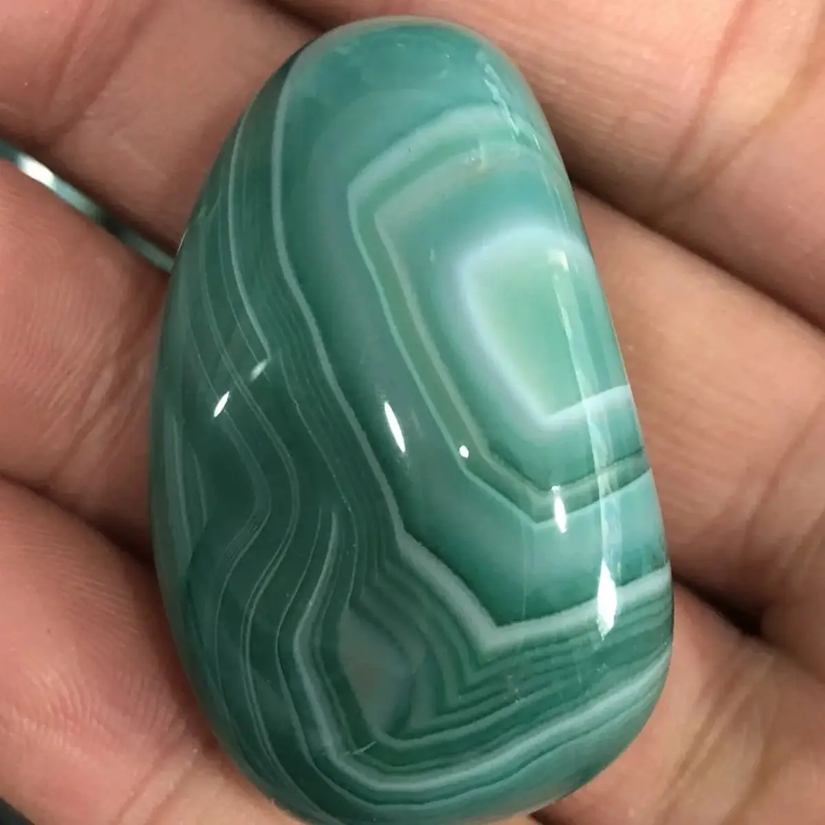 Natural Brazilian Peacock Blue Agate Handle Piece Original Stone Authentic Agate Original Stone Handle Piece Blue Agate Handle