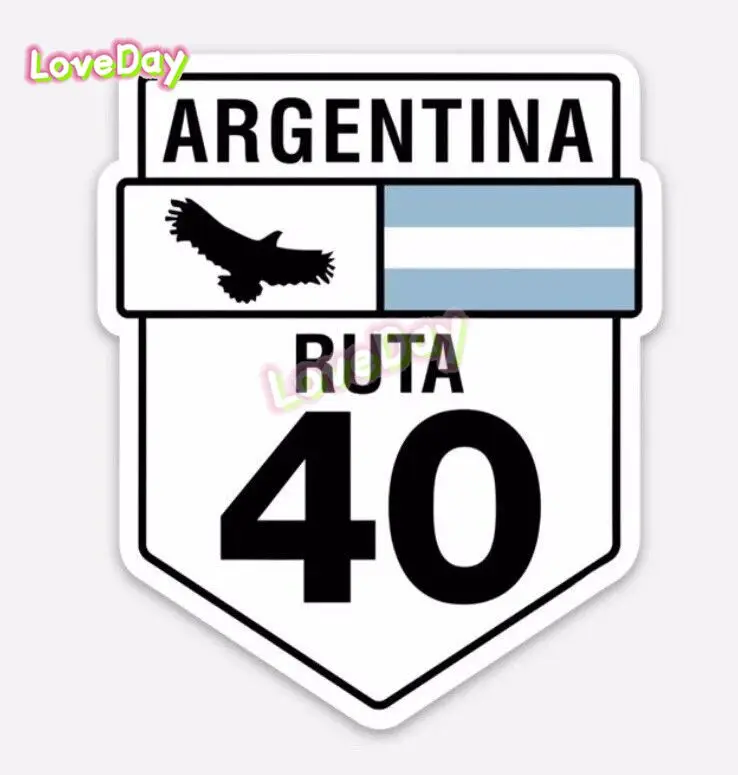 

Аргентина Ruta 40 3 7 Автомобильная Наклейка Pan American Highway Знак Наклейка виниловая авто мотоцикл бампер наклейка