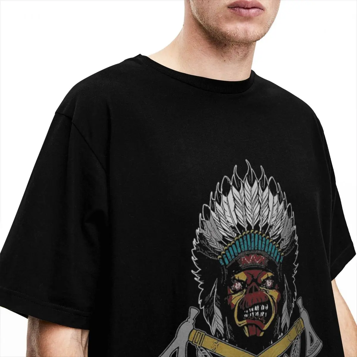 Футболка Мужская/женская с коротким рукавом и круглым вырезом из натурального