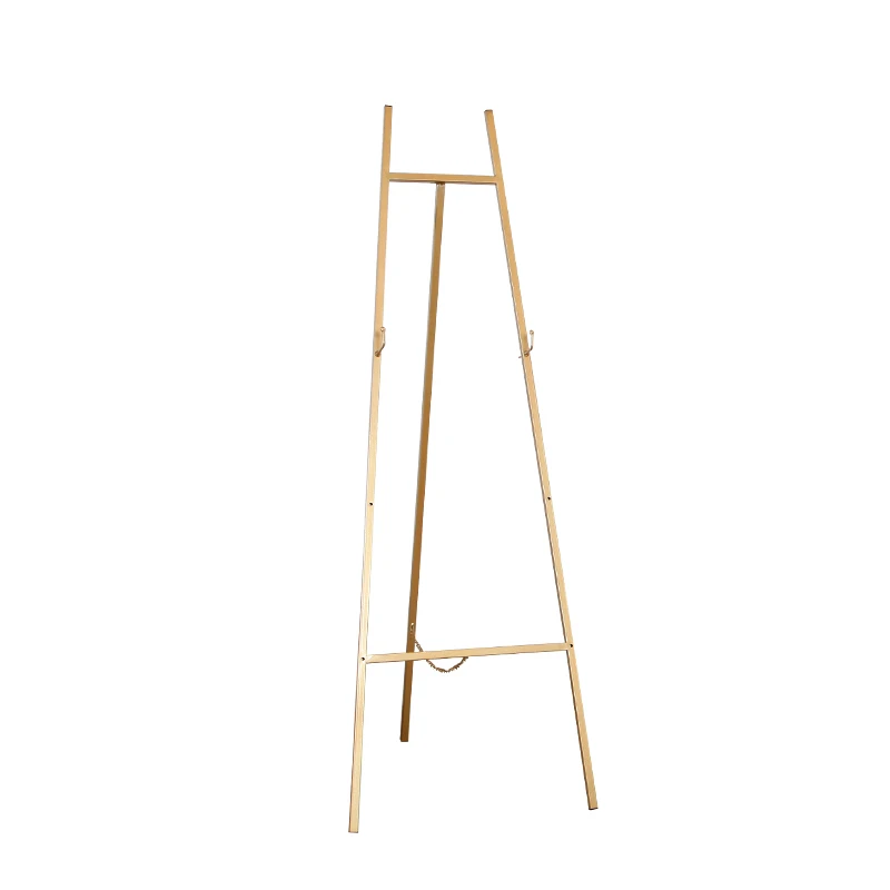 Tanie European Golden Oil Paint Easel Chevalet Mariage Banquet Easel Caballete De Pintura Metal Picture Stand Photo Display Chevalet