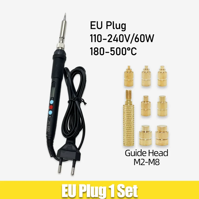 

Латунная вставка, гайка, инструмент для термоизоляции, 60 Вт, паяльное жало M2 M3 M4 M5, гайки с термоплавкой, резьбовые вставки для пластика, 3D-печать