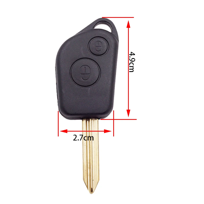 Фото Cocolockey 2-кнопочный чехол для дистанционного ключа автомобиля, подходит для Citroen Picasso Saxo Berlino Xsara, пустые ключи, необрезанная система автомобильного замка SX9 №2