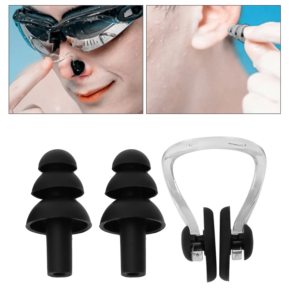 

Waterproof Swimming Soft Silicone Prevention Nose Clip Earplugs Diving Apparatus