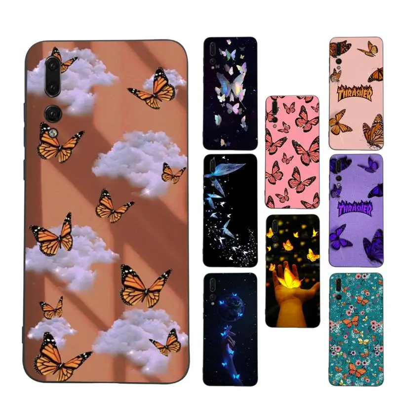 

Butterfly Phone Case Soft Silicone Case For Huawei P 30lite p30 20pro p40lite P30 Capa