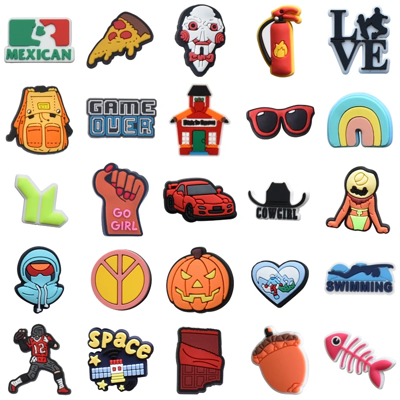 

Shoe Charms Set Jeans Gifts Wholesale Bulk Boy Shoes Accessories Decorations for Crocs Para Pins Packs Girl Women Charm Kids Men