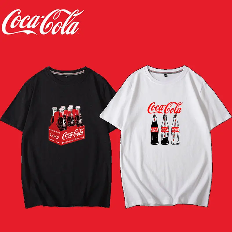 

Футболка Кока-Кола мужская с коротким рукавом, брендовая трендовая футболка в европейском и американском стиле, лето 2022