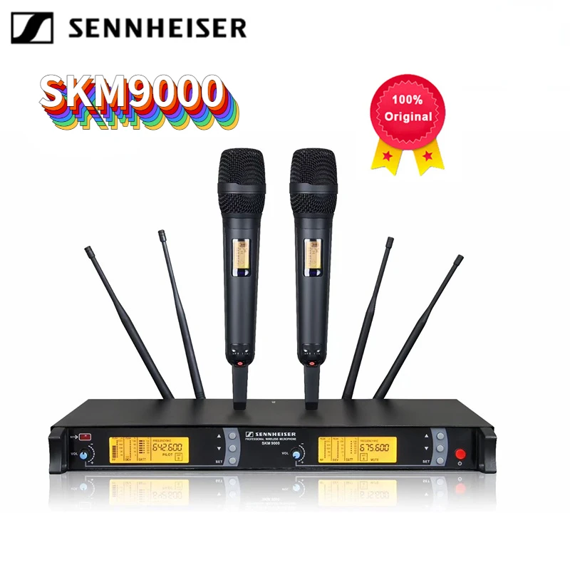

100% Original SENNHEISER SKM9000 True Diversity Wireless Microphone One Drag Two Stage Performance Karaoke Anti-howling Mic