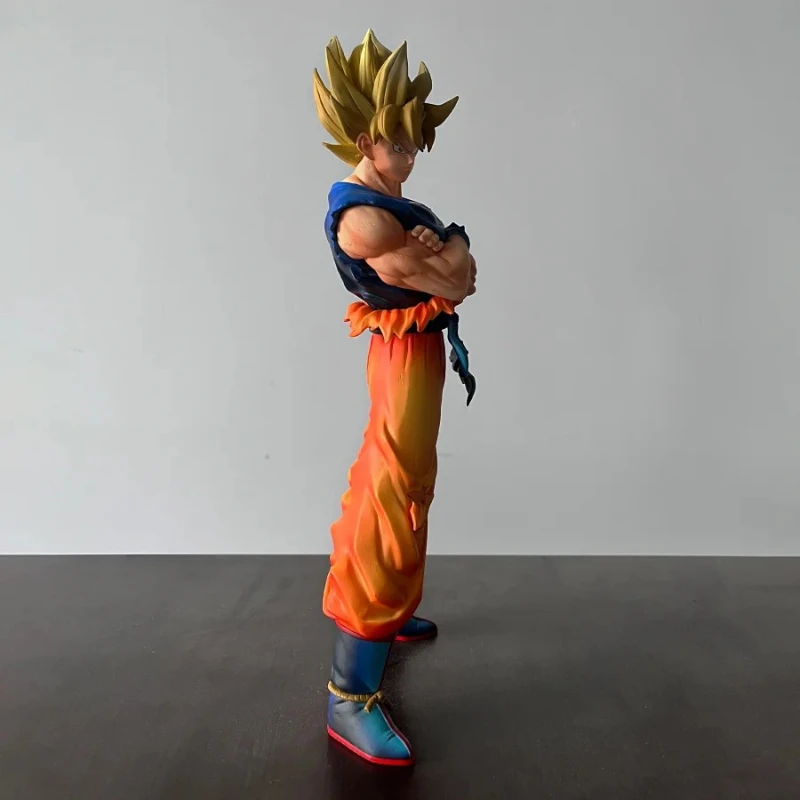 Фото В НАЛИЧИИ - Фигурка YJ 32 см/12,6 дюйма, Dragon Ball SSJ2 Гоку, аниме-фигурка Сон Гоку Супер Сайян 2, коллекционная модель, игрушка, подарок №5