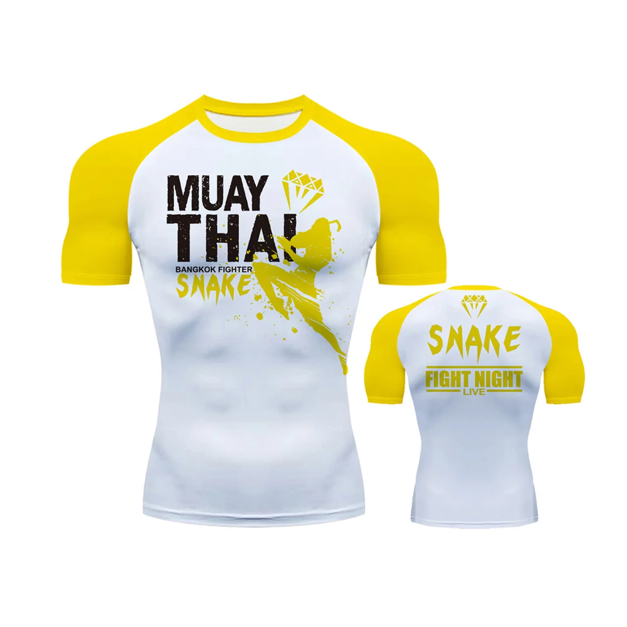 New MMA T-shirt Quick-dry Comfort Boxing Short Sleeve Muay Thai Kick Boxing Men Fight Grappling Sportswear Wholesale