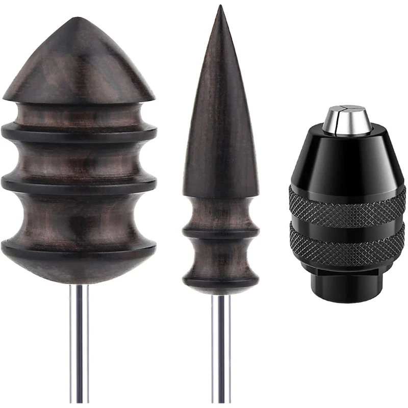 

Leather Burnisher,Ebony Wood Leather Burnishing Bit Tool with 4486 Chuck Compatible for Rotary Dremel Tool to Burnishing