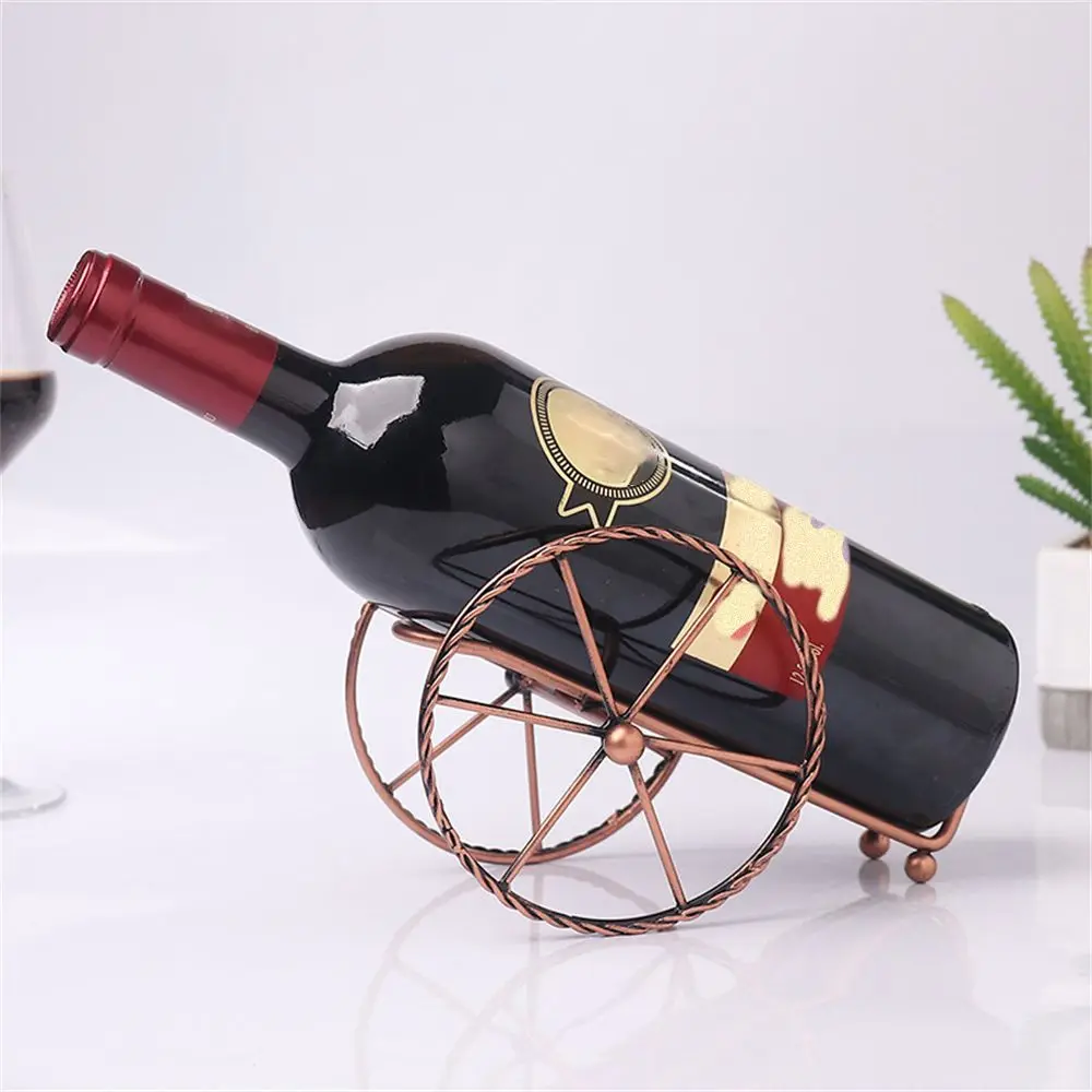 

Bar Vintage Handicraft Home Decoration Wine Holder Wrought Iron Craft Art Figurine Champagne Rack