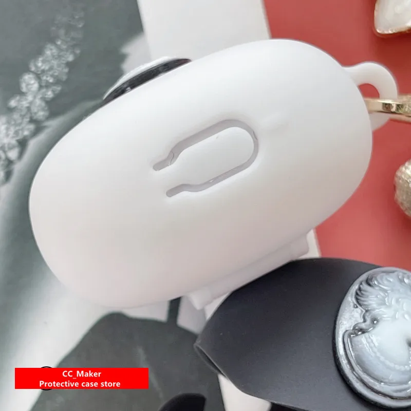 Для QCY MeloBuds Pro Чехол креативный жемчужный браслет брелок из мягкого силикона с