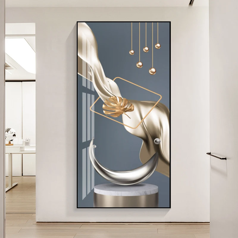 Абстрактная геометрическая картина на холсте