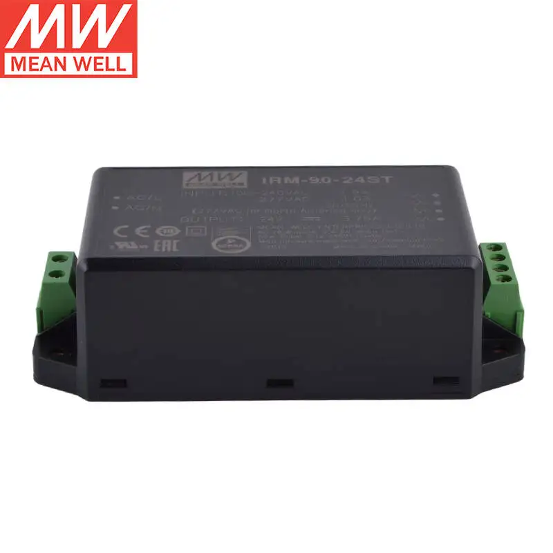 IRM-90-24ST 24 В 3 75 А 90 Вт AC-DC meanwell PCB-Mount Зеленый модуль питания Импульсный источник с