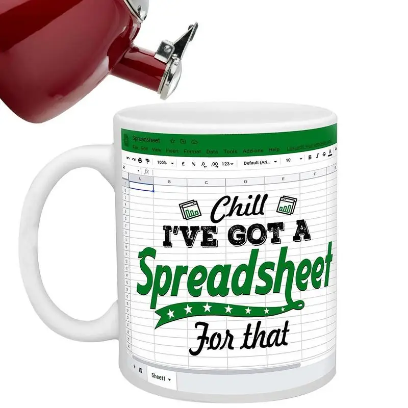 

Funny Mugs Ceramic Coffee And Tea Mug 11Oz Funny Coffee Mug Novelty Christmas Secret Santa Gift Idea Spreadsheets Design