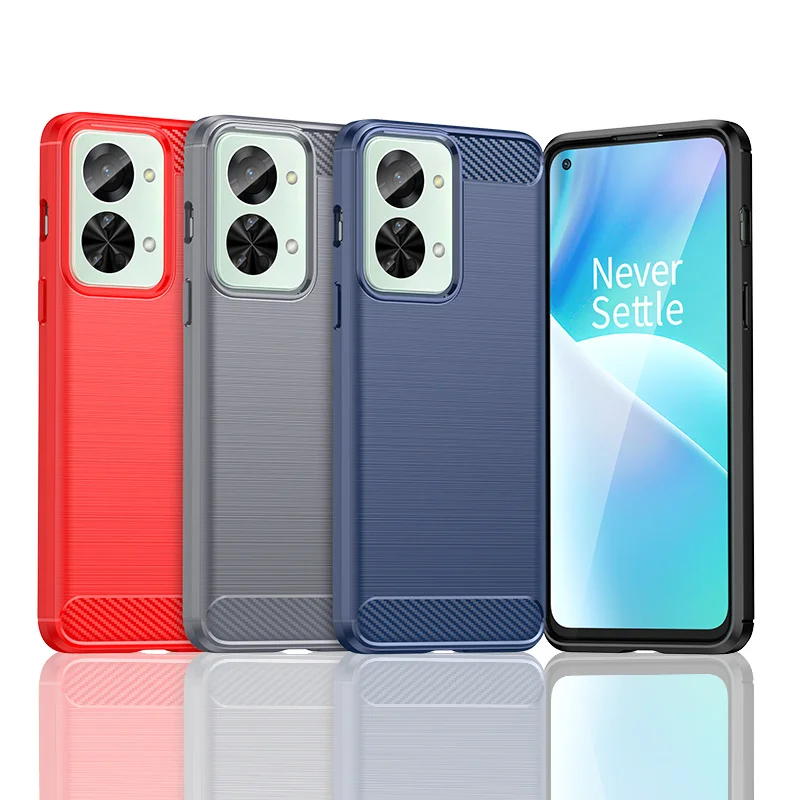 For OnePlus Nord 2T Case Cover For OnePlus Nord 2T Funda Shell Shockproof Soft Carbon Fiber Phone Bumper For OnePlus Nord 2T
