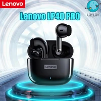 lenovo lp40 pro earbuds wireless bluetooth earphones noise reduction headphones for smartphones waterproof sport tws headset