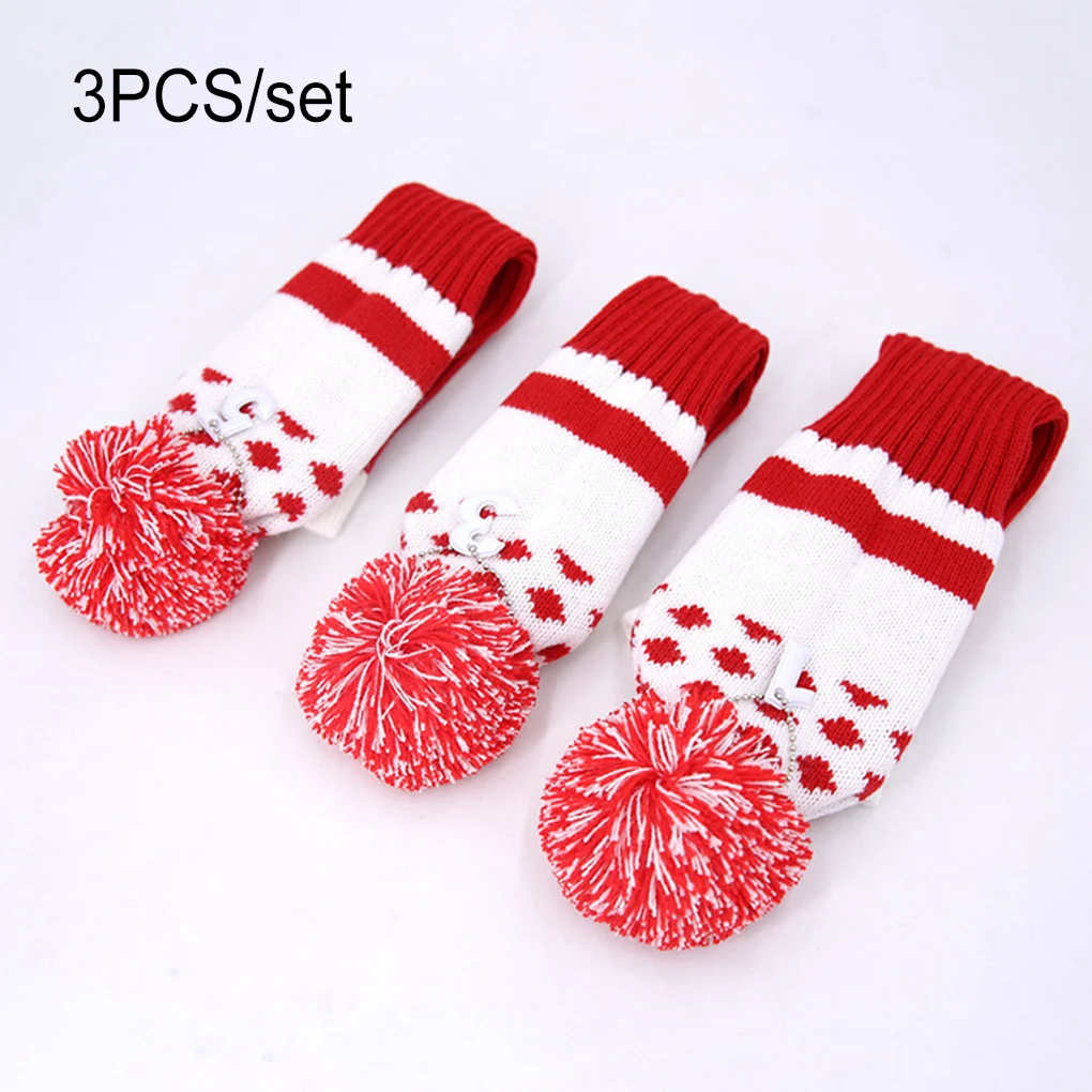 

3 Pieces Golf Drivers Putter Head Cover Adorable Headcovers Decors Club Portable Guards Covers Kit for 1 3 5 Clubs