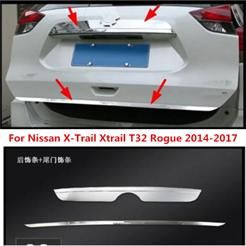 

Stainless Steel Rear Trunk Tailgate Tail Gate Trim Cover Molding Garnish Fit For Nissan X-Trail Xtrail T32 Rogue 2014-2021