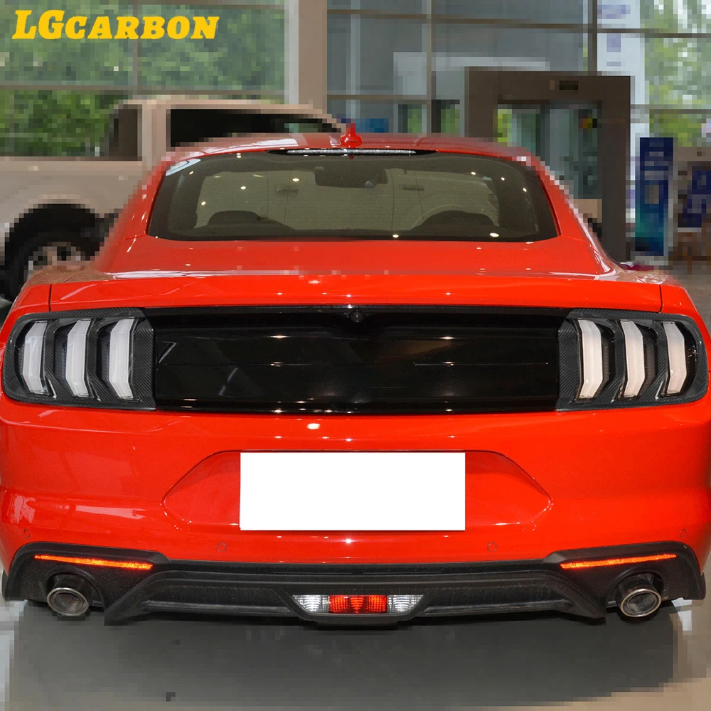 Задняя фонарь из углеродного волокна LGcarbon задняя рамка Обложка для Ford Mustang 2014-2021