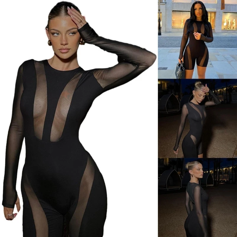 

50JB Women's Sexy Elegant Bodycon Jumpsuits Party Club Night Outfit Rompers Clubwear