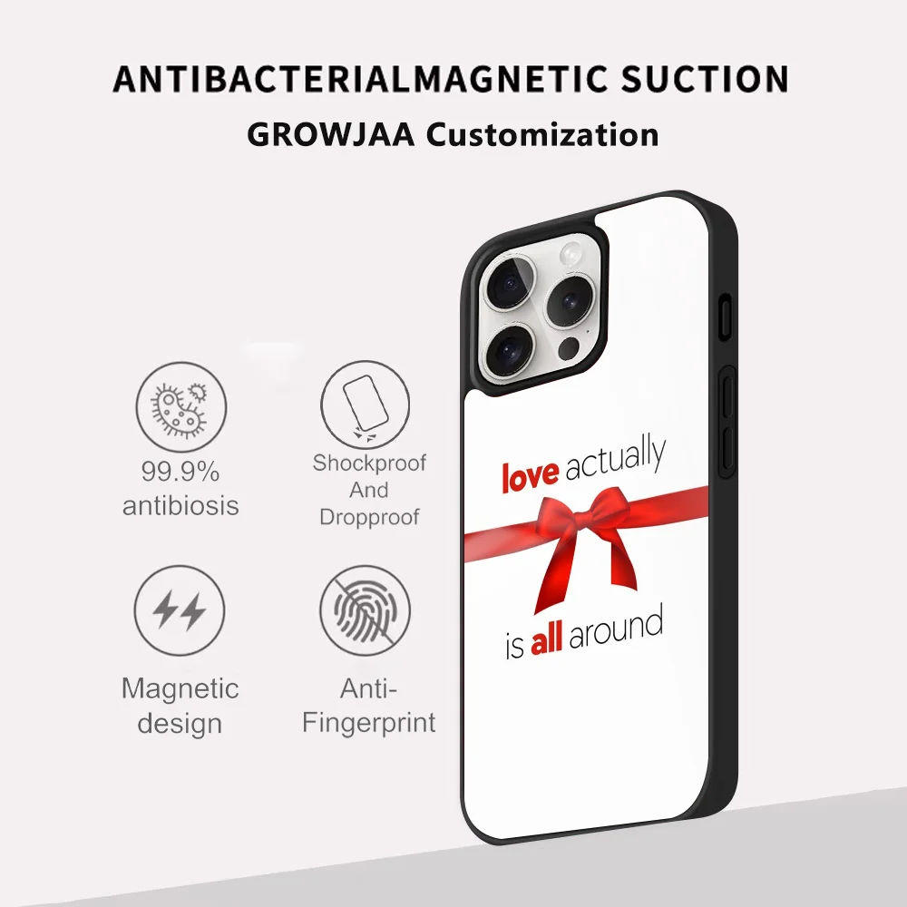 L-Love A-ActuallyS Phone Case For IPhone 16 15 14 13 12 11 Pro Max Plus Mini Magsafe Mirror Wireless Magnetic Cover