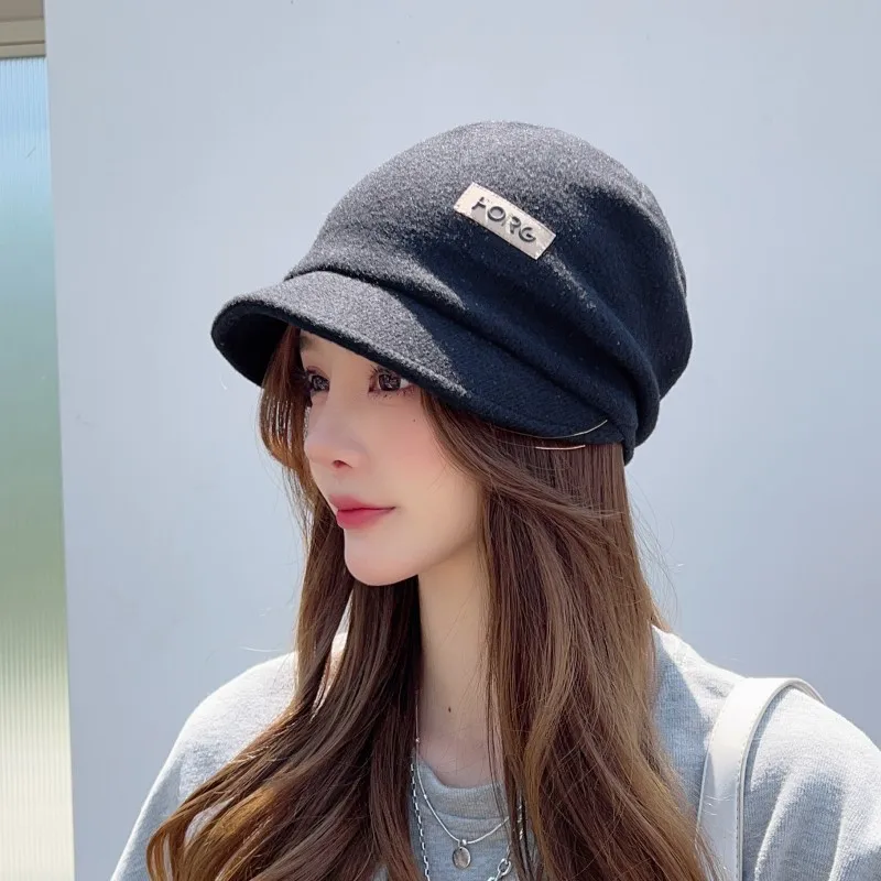 

Autumn Winter Fisherman Hat Women Loose Breathable Warm Windproof Duck Tongue Cap Hat Japanese Casual Fashion Visors Bucket Hats
