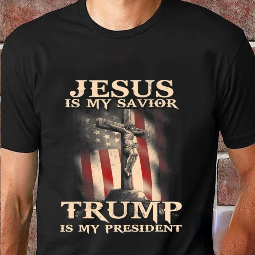 

Election 2024 Jesus Is My Savior Trump Is My President T-Shirt. Hot Sale Cotton Short Sleeve O-Neck Mens T Shirt New S-3XL