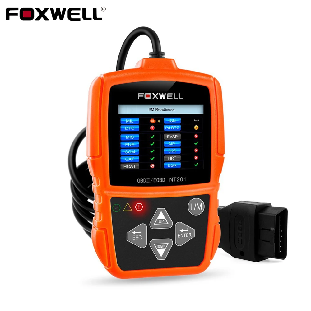 Foxwell NT201 EOBD OBD2 Car Automotive Scanner Engine Light Fault Code Readers I/M Readiness LIVE Data OBD2 Diagnostic Test Tool