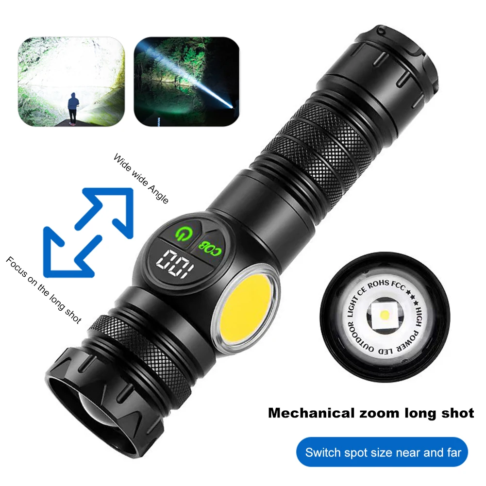 20 Вт светодиодный уличный портативный фонарик с магнитным основанием мощный для