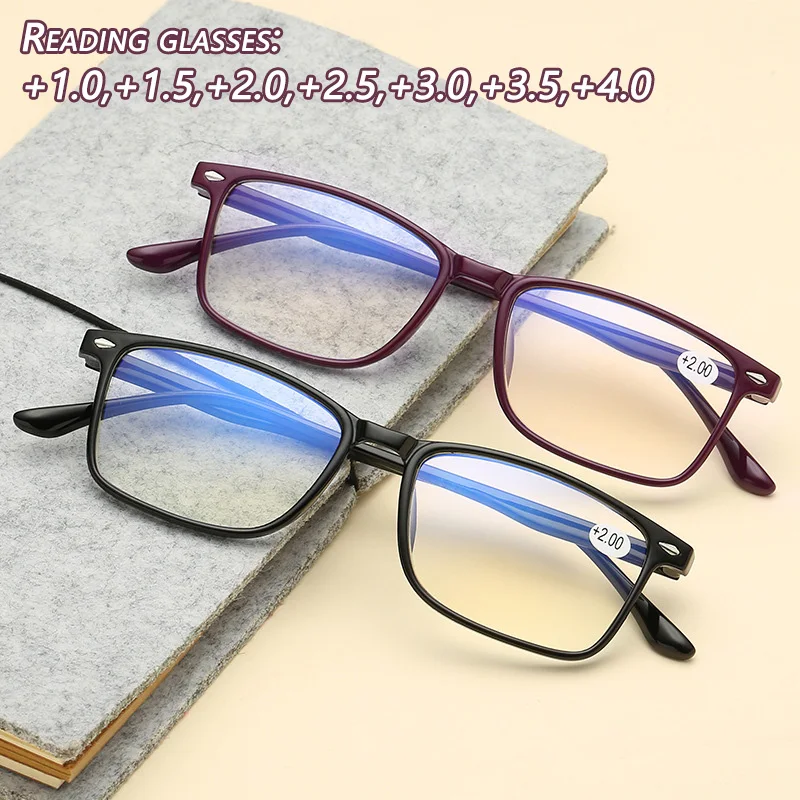 

Anti-Blue Light Reading Glasses Radiation Protection For Men And Women Optical Computer Eyewear TR90 Glasses Gafas De Lectura