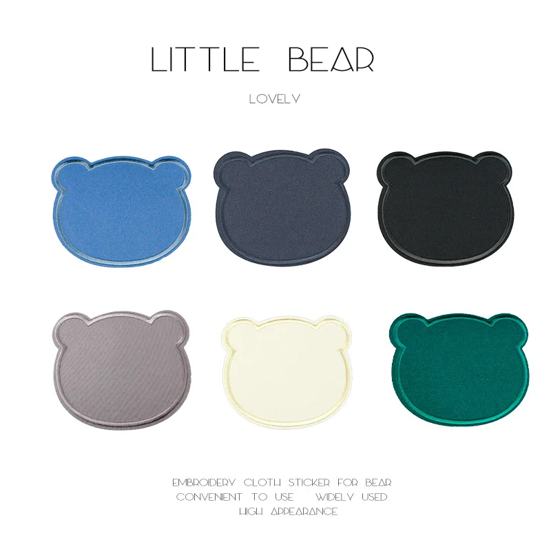 

3pcs Bear Self-Adhesive Embroidery Patch Denim Fabric Sticker Washable No Trace Repair Hole Patches Sewing Accessories Applique