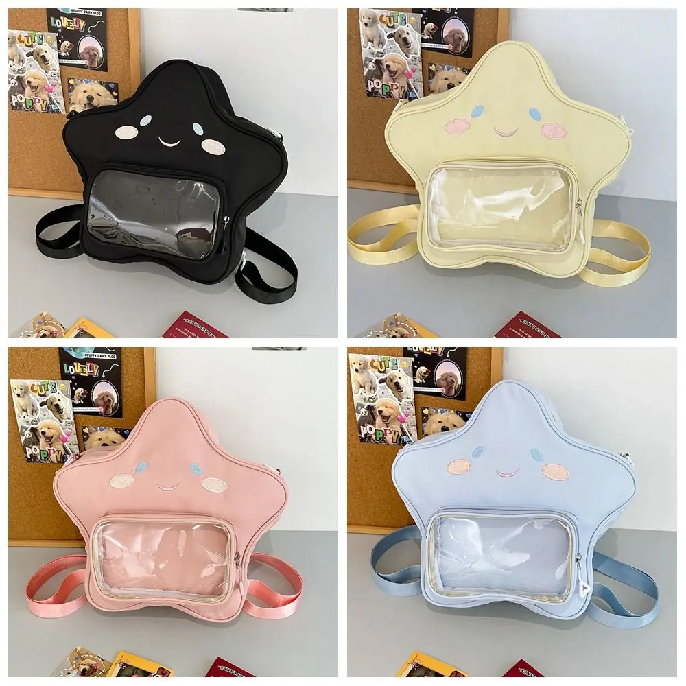 Y2K Пятиконечная звезда Itabag Сумка на молнии Kawaii Прозрачная сумка через плечо для