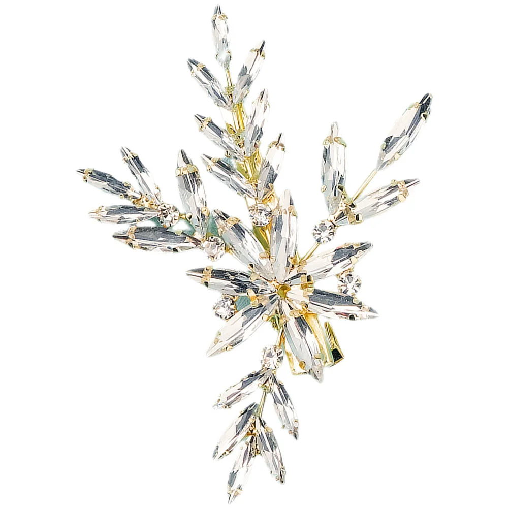 

Bride Full Diamond Hair Clip Clips Barrettes Hairpins Women Metal Flower Styling Accessories Duckbill