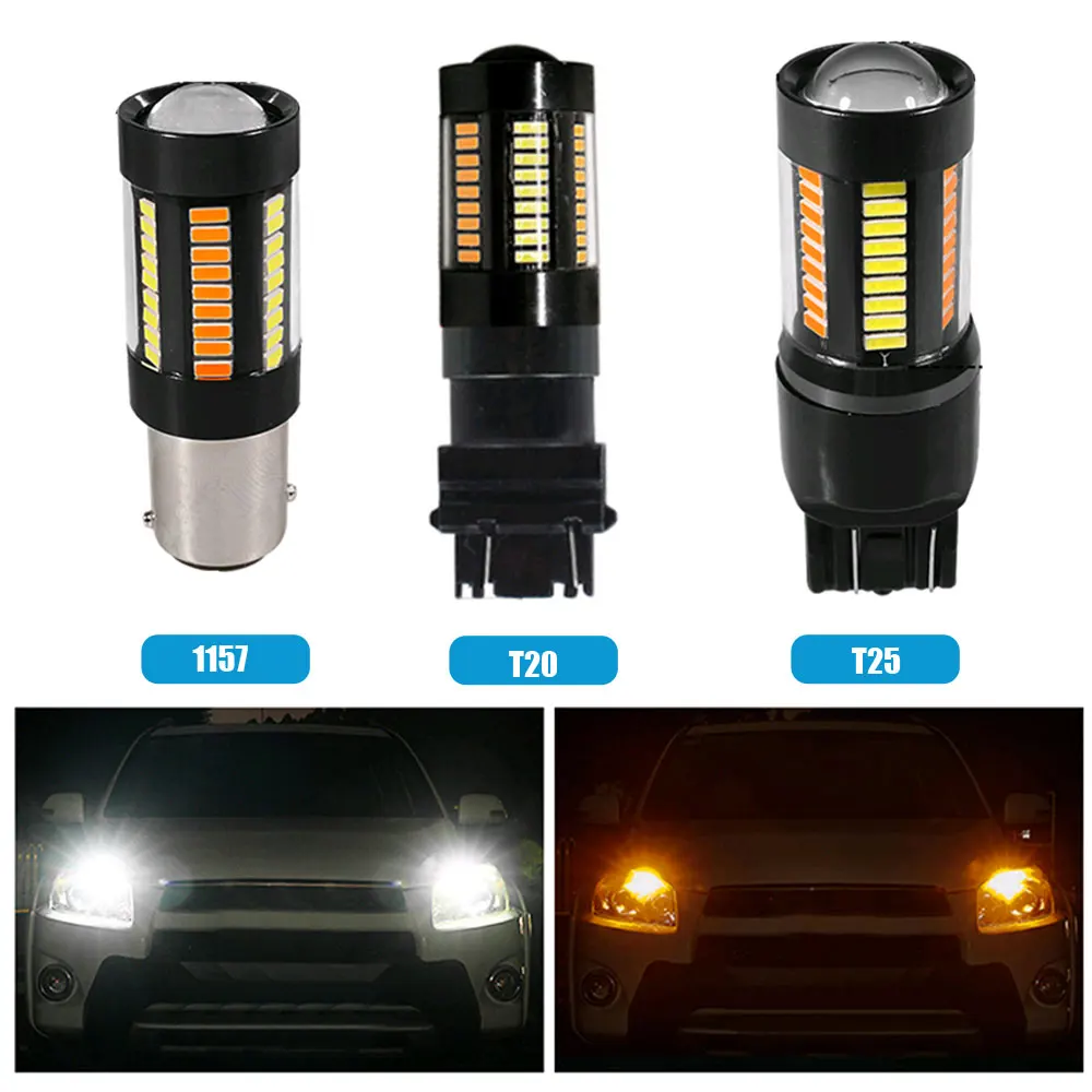 

2 шт., автомобильные лампы для дневных ходовых огней 4014 66 SMD