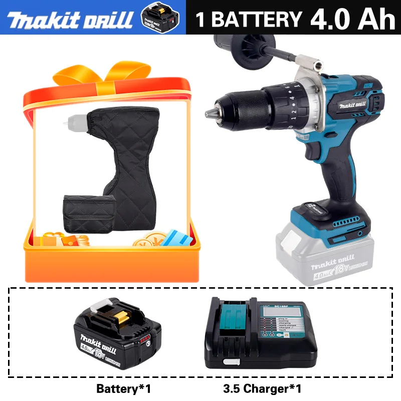 

MAKIT DRILL Аккумуляторная ударная дрель 18В 13мм