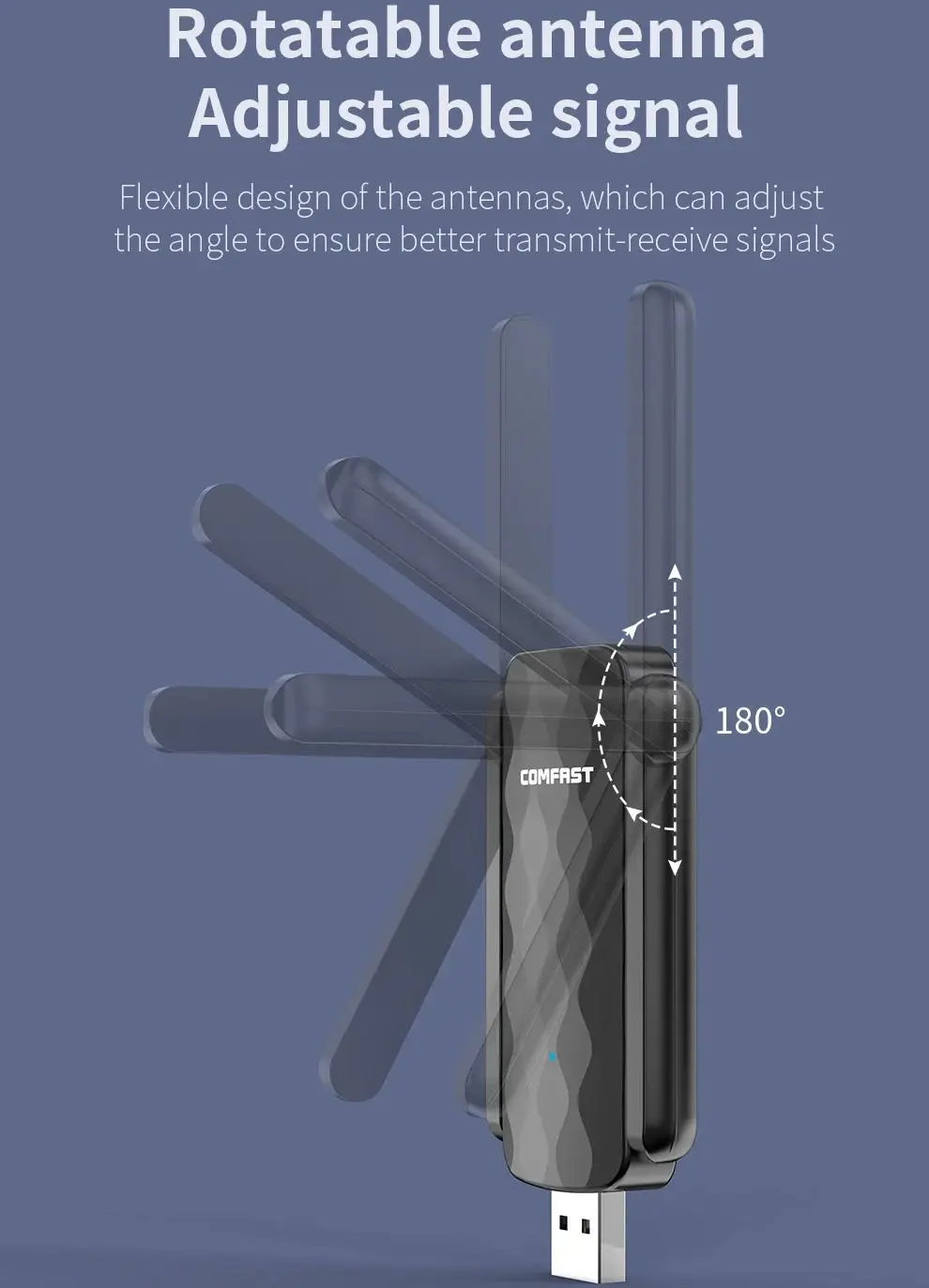 USB Wi-Fi адаптер 650 Мбит/с 2 4 ГГц + 5
