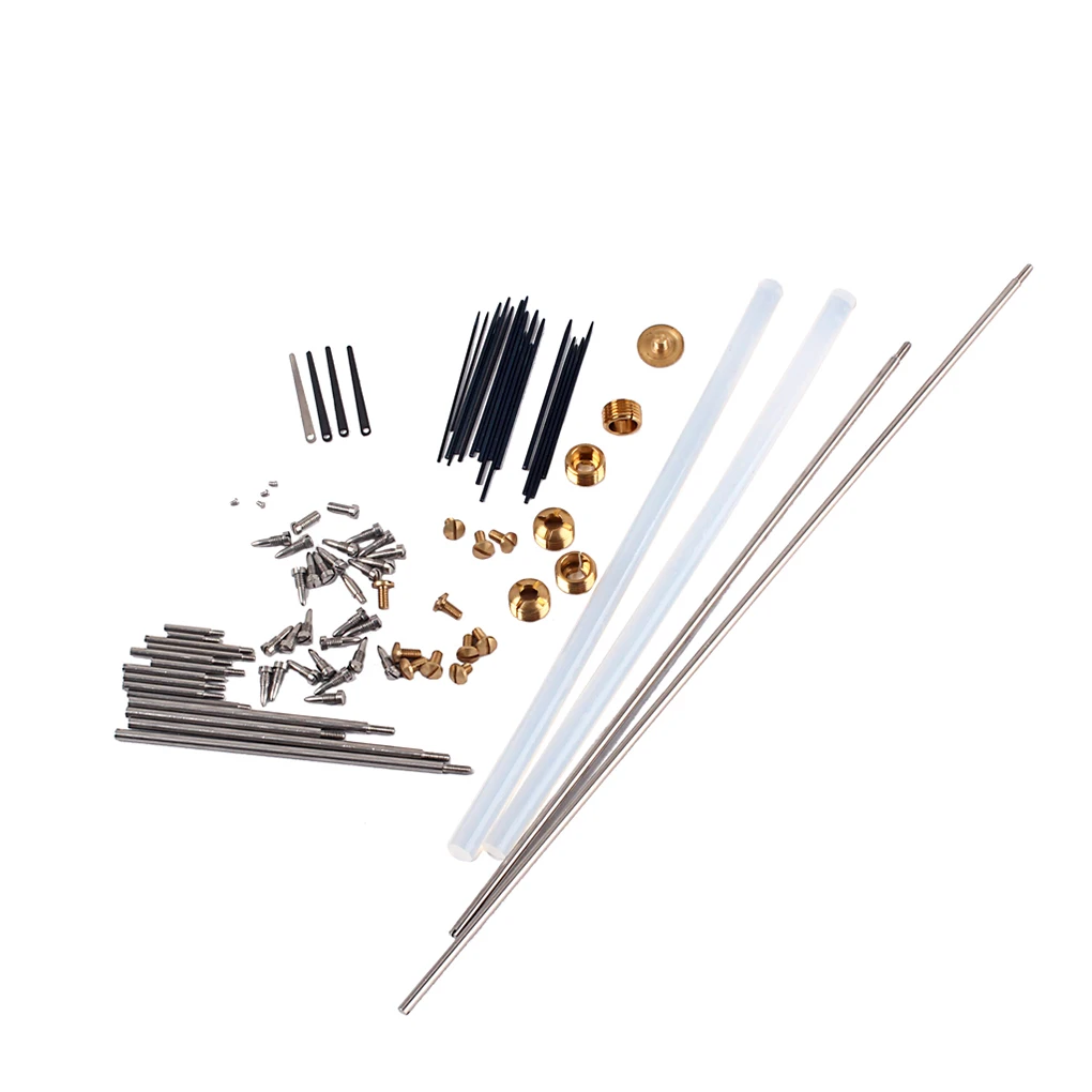 

94 Pieces Tenor Sax Repair Kit Key Shaft Reed Wear-resistant Flower Bar Screws Retaining Nut Springs Set Hot-melt Adhesive